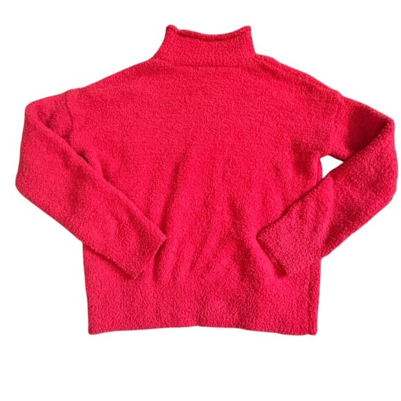 Sincerely Jules Mock Neck Soft Sweater-Red-XS-GUC - Picture 5 of 5